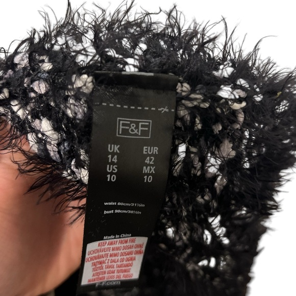 F&F Fuzzy Oversized Open Front Cropped Cardigan - Picture 6 of 6